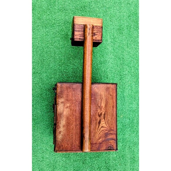 Antique Japanese Zelkova Wooden 7-Drawer Tansu Haribaku Sew/Trinket Storage Box - Picture 6 of 14